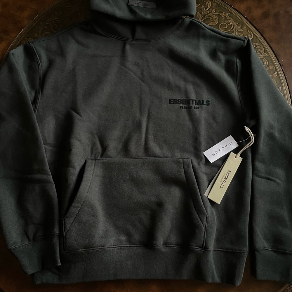 Fear of God Essentials black hoodie